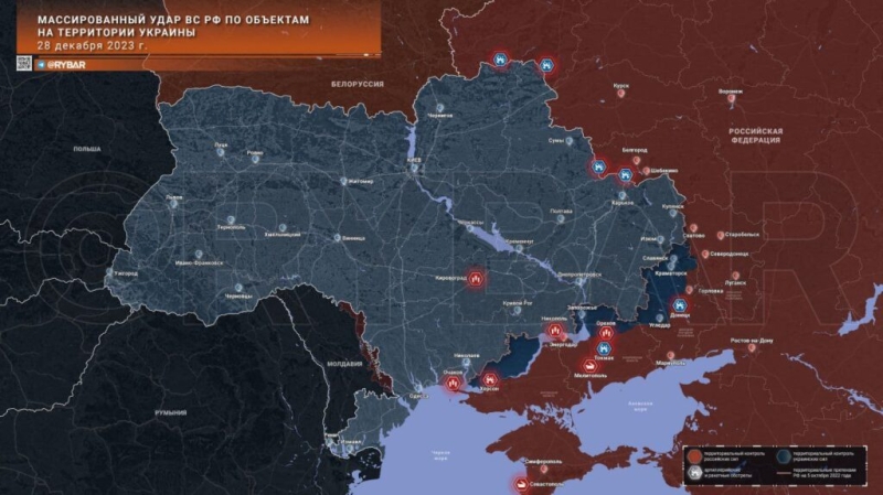 29.12.2023 ВС РФ нанесли ракетный удар по Украине, что известно к этому часу. Кадры боевых действий в зоне СВО: Авдеевка, Запорожье, Херсон. (14 видео)