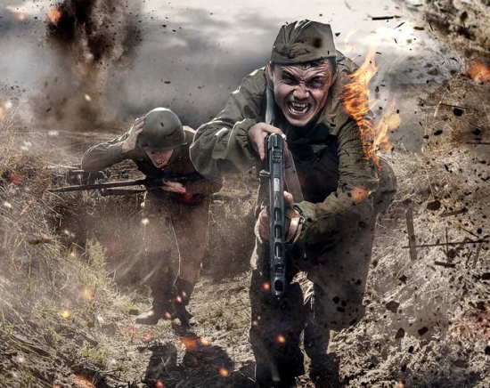 Атака горящих советских солдат и матросов в Сталинграде. На самом деле всё было немного по другому... (2021)