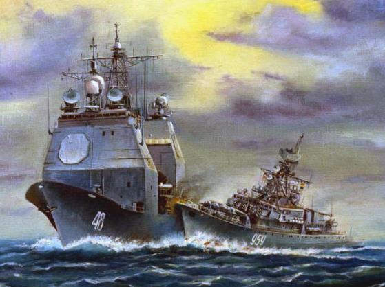 Инцедент с тараном в 1988. Как эсминец США разозлил советский сторожевик? (2018)