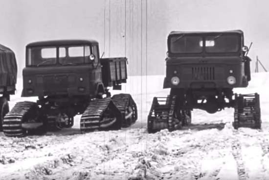 Испытания снегоходных ГАЗ-66. Что поразило советских инженеров в этих машинах? (хроника, 1961)