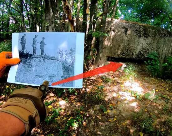 По немецкой фотографии нашли геройский ДОТ "Линии Сталина". Заползли внутрь и прочитали надпись с войны (2020)