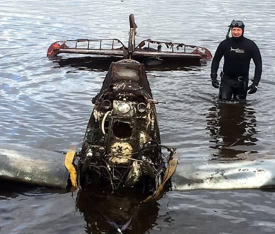 Подъем немецкого истребителя Bf-109-G2 и штурмовика Ил-2 из озера (2018)