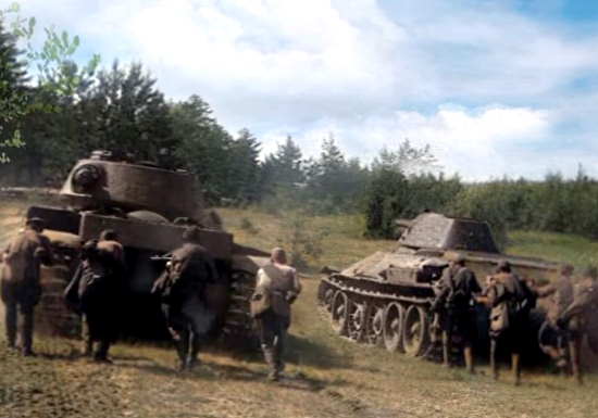 Редкие съемки Рижской наступательной операции сентября 1944 года (1944)