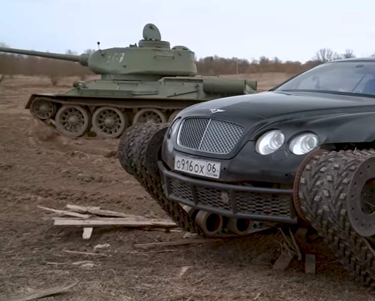 Танк Т-34 против Бентли. "Танковый биатлон" под Санкт-Петербургом (2020)