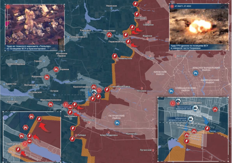 26.03.2024 Ситуация в зоне специальной военной операции на Украине. Карта боевых действий на Авдеевском, Бахмутском, Запорожском направлении. (15 видео)