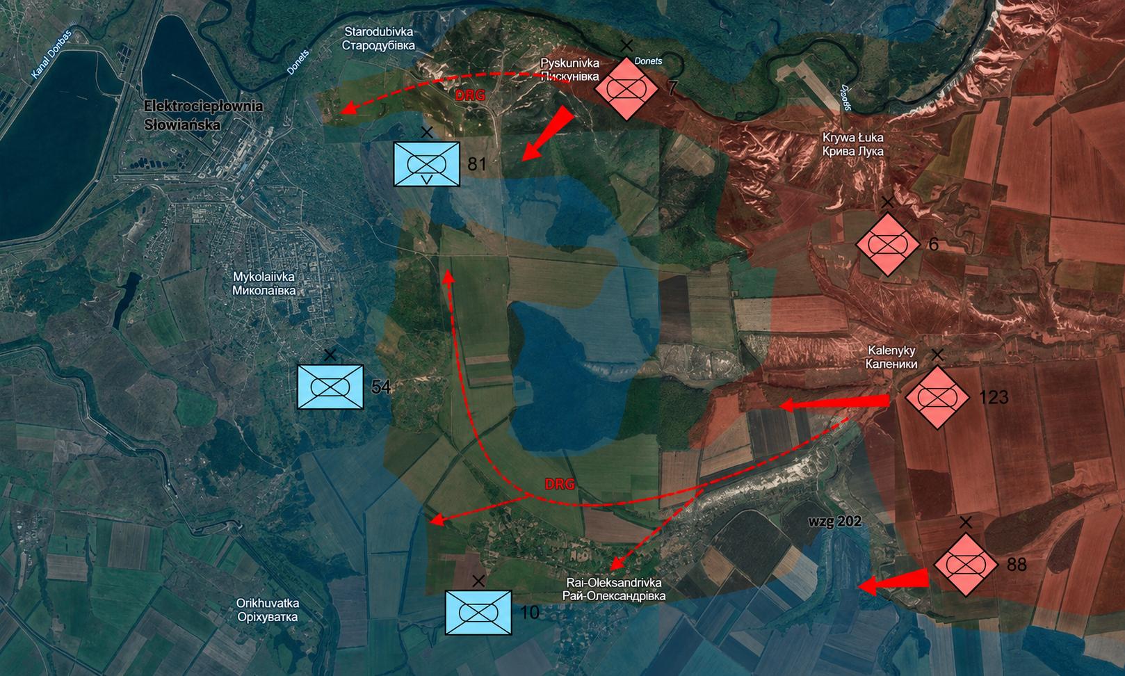 Боевые действия в районе Славянской ТЭС